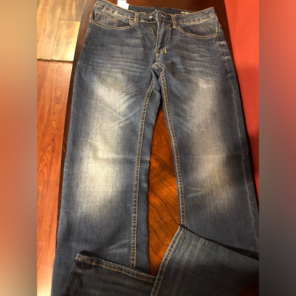 Buffalo David Bitton David Bitton Six -X73 Men's Faded Blue Straight Jeans RARE!